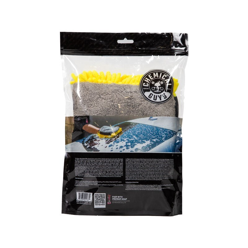 Chemical Guys Three-Way Premium Microfiber Wash Mitt Chemical Guys Pads & Sponges