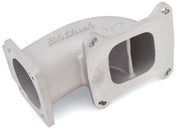 Edelbrock Low Profile Intake Elbow 90mm Throttle Body to Square-Bore Flange As-Cast Finish Edelbrock Throttle Bodies