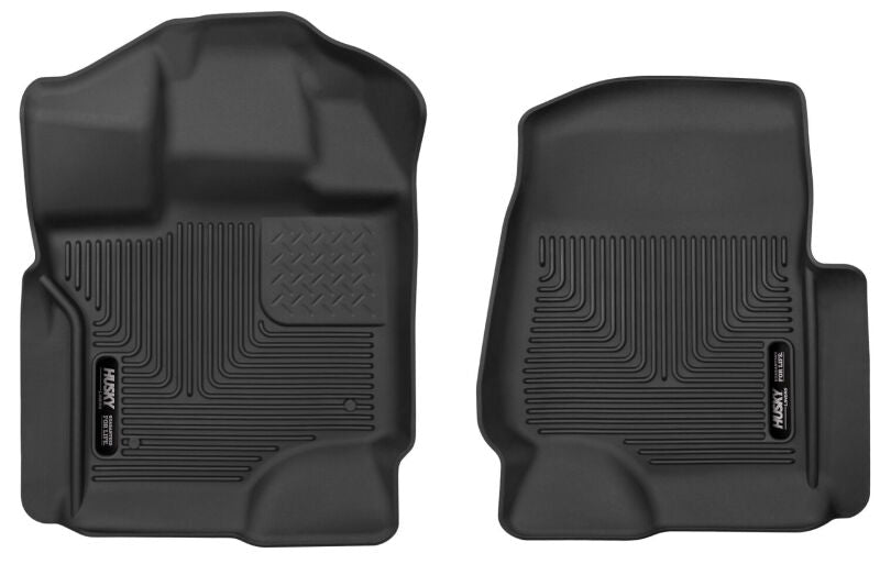 Husky Liners 15-23 Ford F-150 Super/Super Crew Cab WeatherBeater Black Front Floor Liners Husky Liners Floor Mats - Rubber