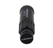 NRG 700 Series M12 X 1.5 Steel Lug Nut w/Dust Cap Cover Set 21 Pc w/Locks & Lock Socket - Black NRG Lug Nuts