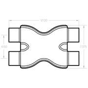 MagnaFlow Smooth Trans X 2.25/2.25 X 12 SS Magnaflow X Pipes