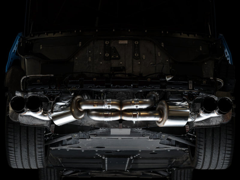 AWE Tuning 2020 Chevrolet Corvette (C8) Touring Edition Exhaust - Quad Diamond Black Tips AWE Tuning Catback