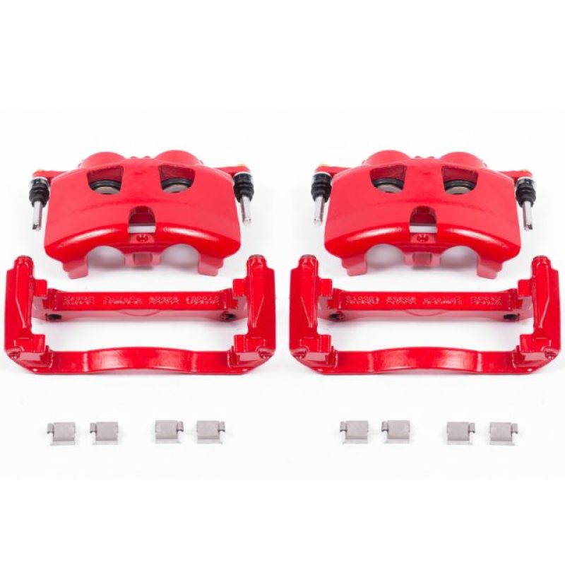 Power Stop 12-19 Ford F-150 Front Red Calipers w/Brackets - Pair PowerStop Brake Calipers - Perf