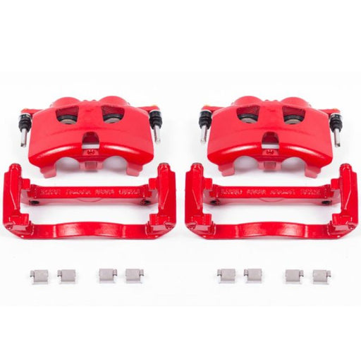 Power Stop 12-19 Ford F-150 Front Red Calipers w/Brackets - Pair PowerStop Brake Calipers - Perf