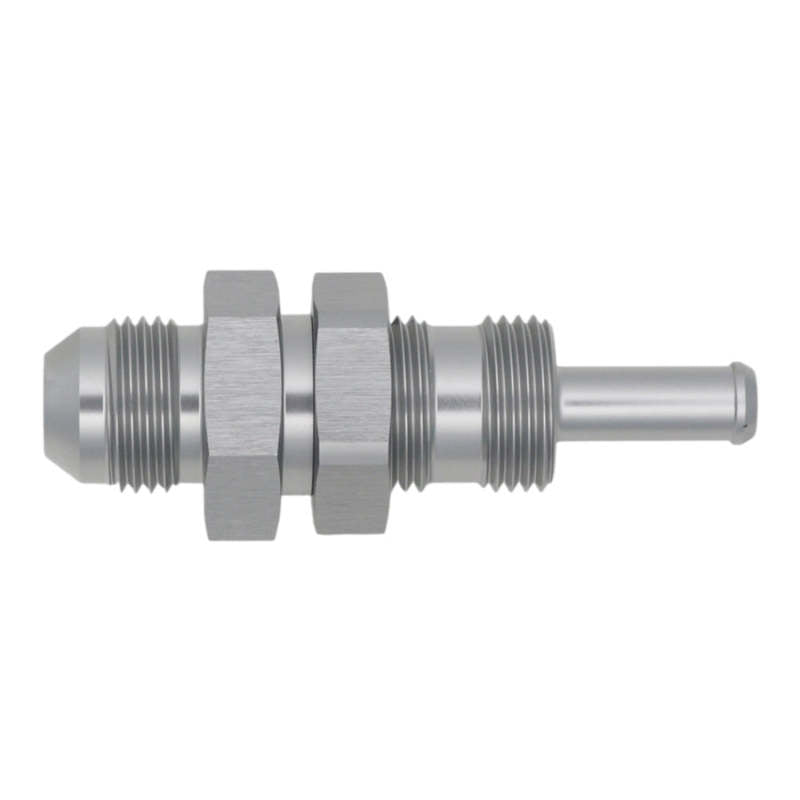 DeatschWerks 8AN Male Flare to Straight 5/16in Single Hose Barb - Anodized DW Titanium DeatschWerks Fittings
