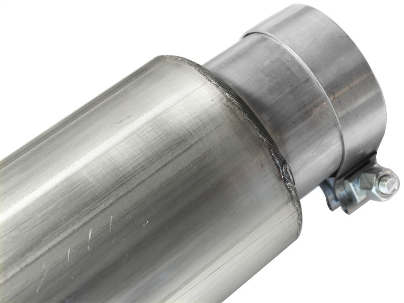aFe MACHForce XP 5in DPF-Back Stainless Steel Exh Sys, Black tip, Ford Diesel Trucks 08-10 V8-6.4L aFe DPF Back