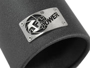 aFe MACHForce XP Exhausts Tips SS-304 EXH Tip 3in x 4Out x 12L Bolt-On (blk) aFe Catback