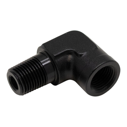 DeatschWerks 90-Degree 1/8in NPT Male to Female 1/8in NPT - Anodized Matte Black DeatschWerks Fittings