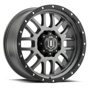 ICON Alpha 20x9 8x170 0mm Offset 5in BS 125.2mm Bore Gun Metal Wheel ICON Wheels - Cast