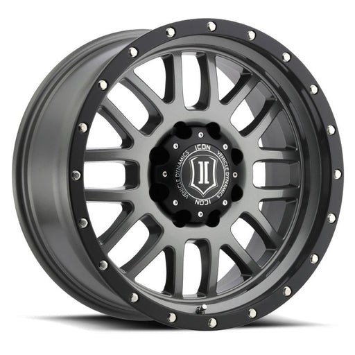 ICON Alpha 20x9 8x170 0mm Offset 5in BS 125.2mm Bore Gun Metal Wheel ICON Wheels - Cast