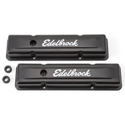 Edelbrock Valve Cover Signature Series Chevrolet 1959-1986 262-400 CI V8 Low Black Edelbrock Valve Covers