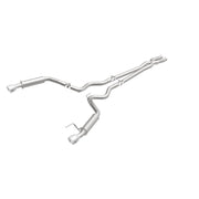 MagnaFlow Cat Back, SS, 2.5in, Competition, Dual Split Polished 4.5in Tips 2015 Ford Mustang V6 3.7L Magnaflow Catback
