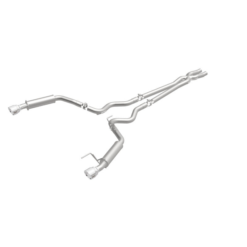 MagnaFlow Cat Back, SS, 2.5in, Competition, Dual Split Polished 4.5in Tips 2015 Ford Mustang V6 3.7L Magnaflow Catback