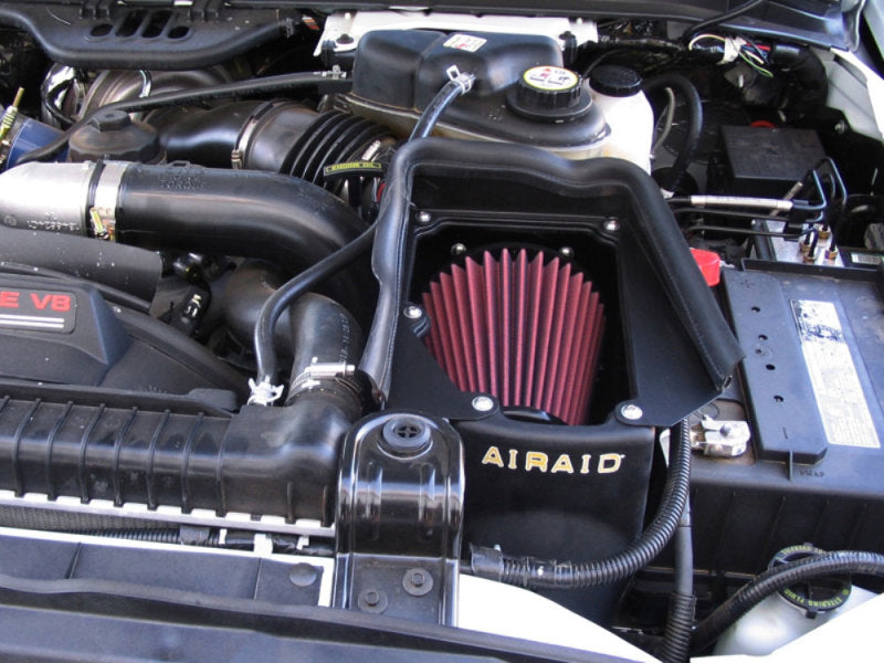Airaid 03-07 Ford Power Stroke 6.0L Diesel MXP Intake System w/o Tube (Oiled / Red Media) Airaid Cold Air Intakes