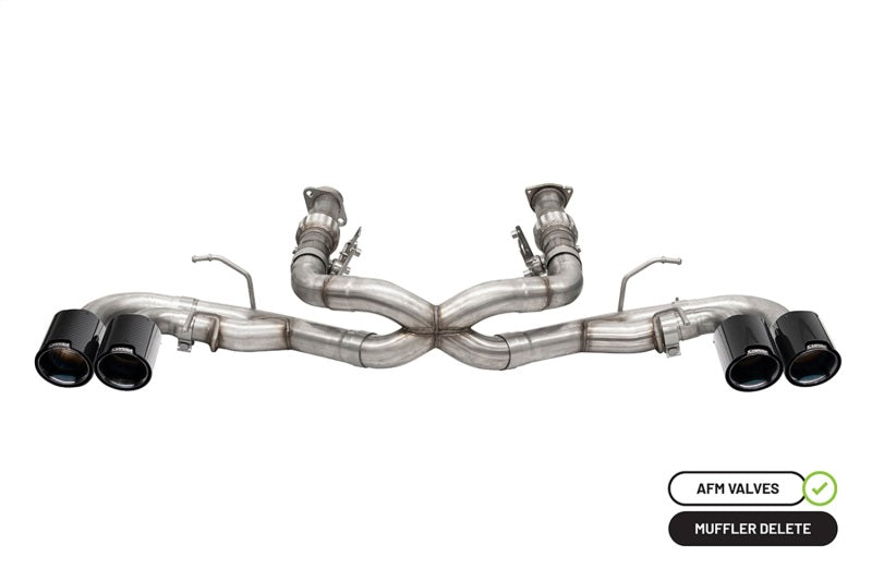 Corsa 20-25 Chevrolet Corvette C8 RWD 3in Xtreme Cat-Back Exhaust w/4.5in Carbon Fiber Black PVD Tip CORSA Performance Catback