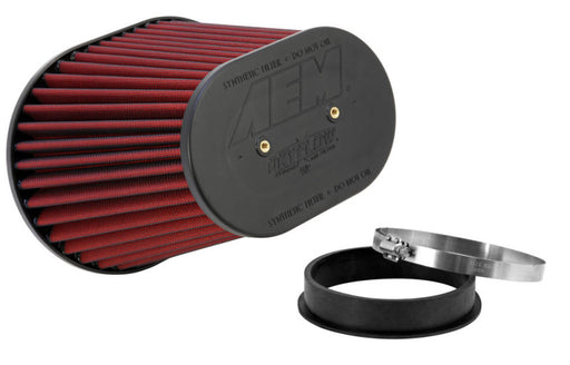 AEM Dryflow Air Filter-Oval Tapered 8in x 10.5in O/S Base / 5in x 7.75in O/S Top / 8in Height AEM Induction Air Filters - Universal Fit