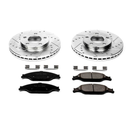 Power Stop 99-04 Ford Mustang Front Z23 Evolution Sport Brake Kit PowerStop Brake Kits - Performance D&S