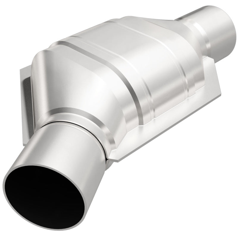 MagnaFlow Universal Catalytic Converter 2in Inlet/Outlet Angled Offset/Center Oval (California) Magnaflow Catalytic Converter Universal
