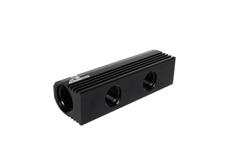 Aeromotive Fuel Distribution Log (4-Ports) (2) 8 AN/(2) 6 AN Aeromotive Fuel Manifolds