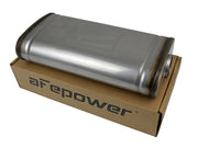 aFe MACH Force XP 304 Stainless Steel Muffler 2.5in Center/Offset 18in L x 9in W x 4in H aFe Muffler