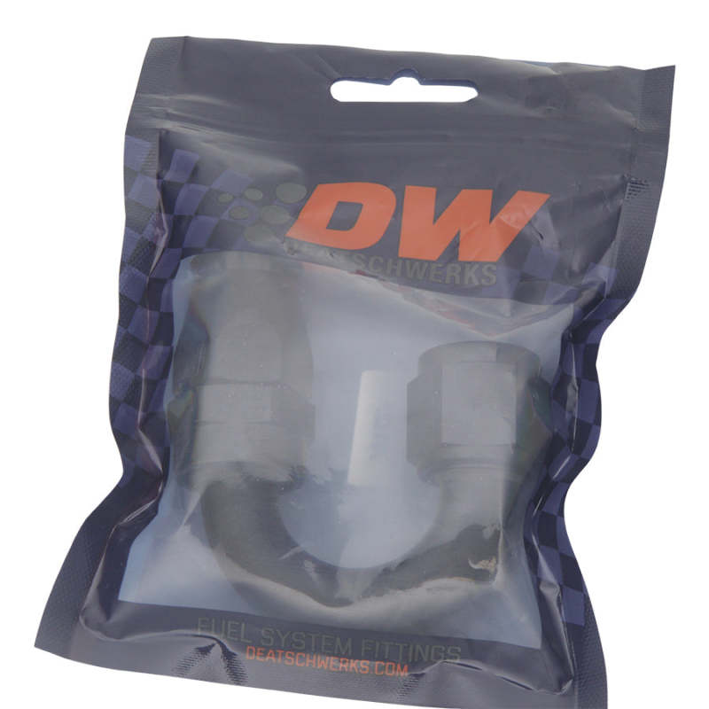 DeatschWerks 10AN Female Flare Swivel 180-Degree Hose End CPE - Anodized Matte Black DeatschWerks Fittings