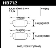 Hawk 13-14 Ford Focus 2.0L ST Front ER-1 Brake Pads Hawk Performance Brake Pads - Racing