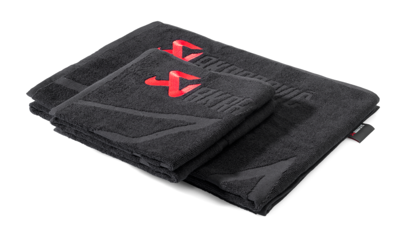 Akrapovic Towel Set - Black w/ Red Logo Akrapovic Headwear