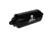 Aeromotive In-Line Filter - (AN-6 Male) 10 Micron Fabric Element Bright Dip Black Finish Aeromotive Fuel Filters