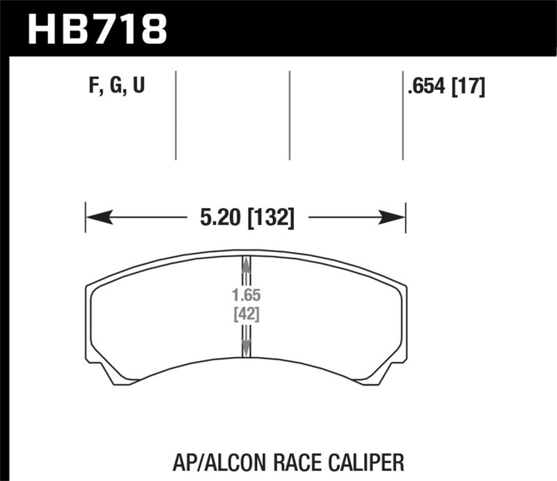 Hawk AP Racing/Alcon DTC-70 Race Brake Pads Hawk Performance Brake Pads - Racing