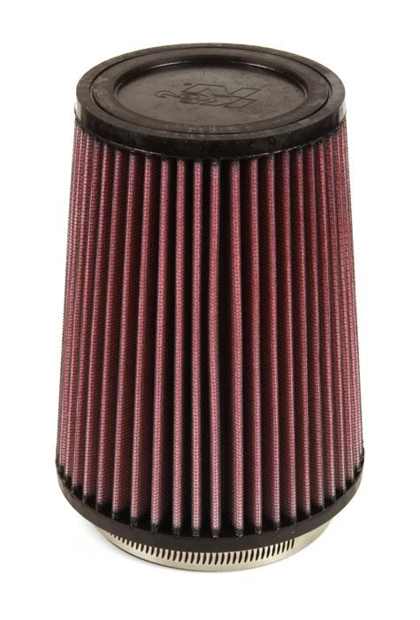 K&N Filter Universal Rubber Filter 4 inch Flange 5 3/8 inch Base 4 3/8 inch Top 7 inch Height K&N Engineering Air Filters - Universal Fit