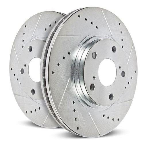 Power Stop 20-22 Ford Explorer Rear Drilled & Slotted Rotor (Pair) PowerStop Brake Rotors - Slot & Drilled