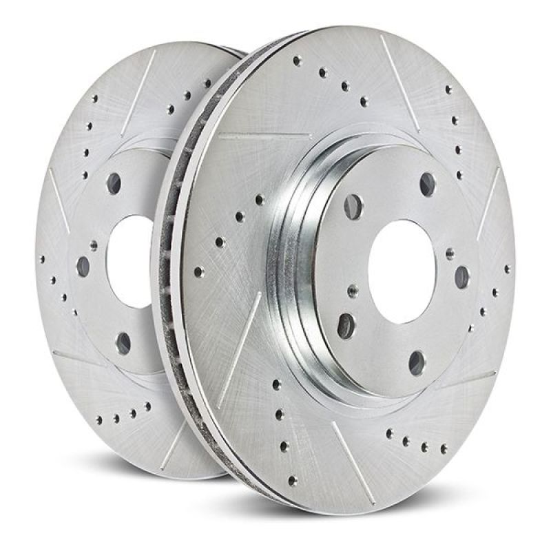 Power Stop 21-22 Ford F-150 350mm Rear Drilled & Slotted Rotor (Pair) PowerStop Brake Rotors - Slot & Drilled