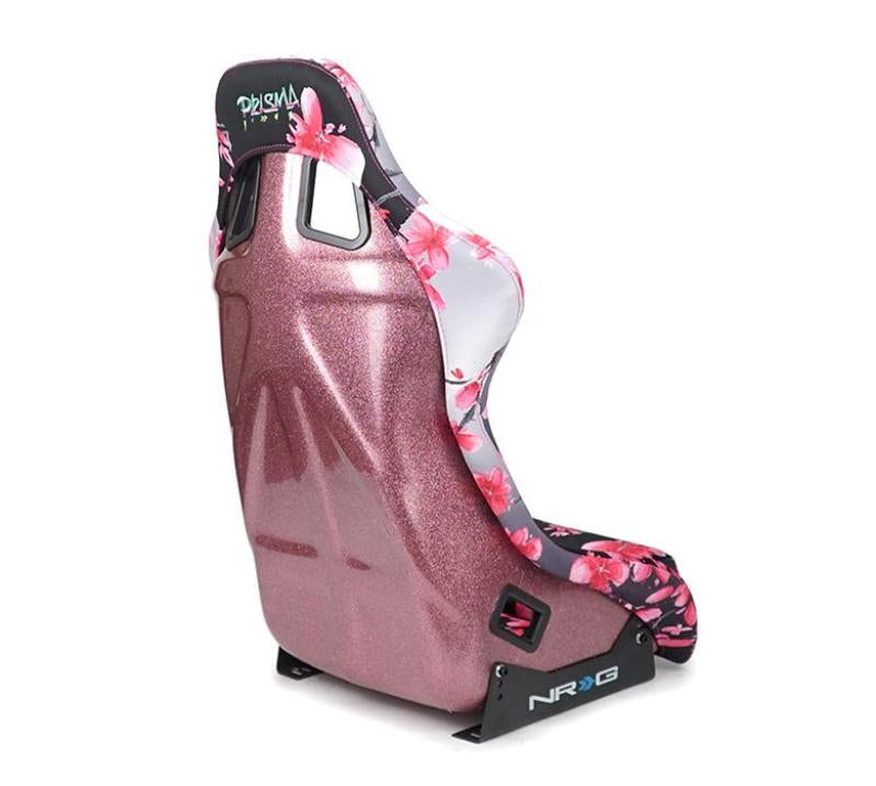 NRG FRP Bucket Seat PRISMA Japanese Cherry Blossom Edition W/ Pink Pearlized Back - Large NRG Race Seats