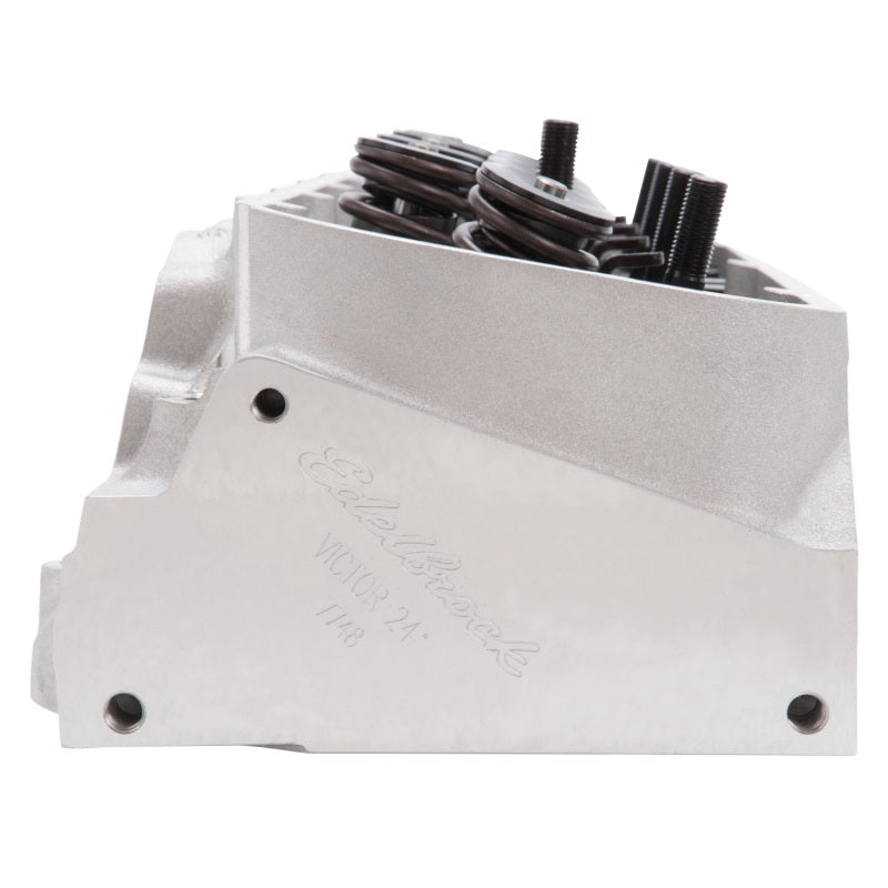 Edelbrock Cyl Head BBC Victor Jr 24 Deg Rect Port 300cc 106cc Combustion Chamber Edelbrock Heads