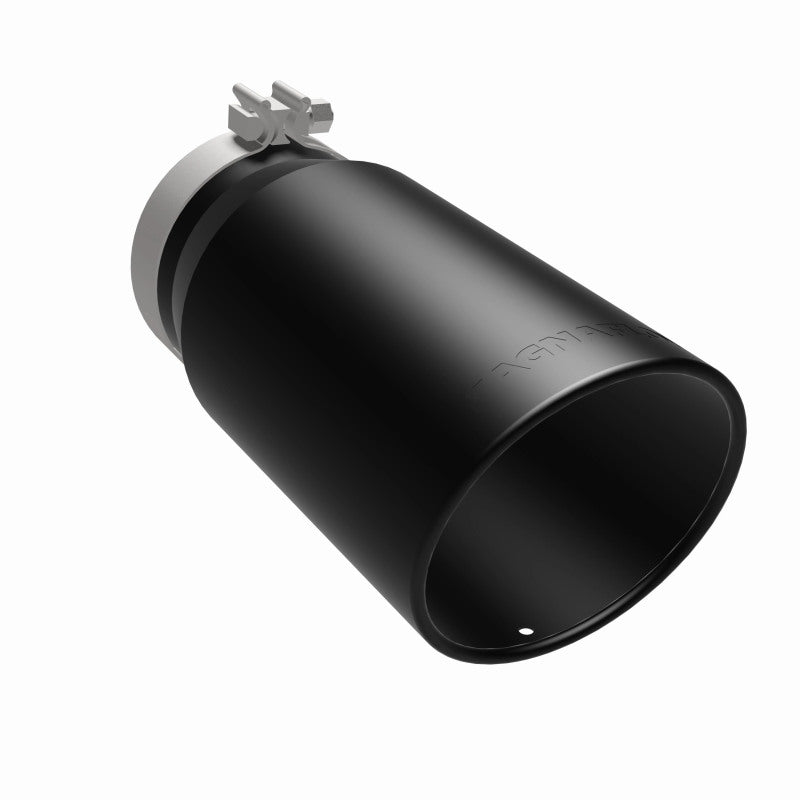 MagnaFlow Tip Stainless Black Coated Single Wall Round Single Outlet 6in Dia 5in Inlet 13in L Magnaflow Tips