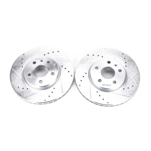 Power Stop 2010 Buick Allure Front Evolution Drilled & Slotted Rotors - Pair PowerStop Brake Rotors - Slot & Drilled
