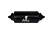 Aeromotive In-Line Filter - (AN-6 Male) 10 Micron Microglass Element Bright Dip Black Finish Aeromotive Fuel Filters