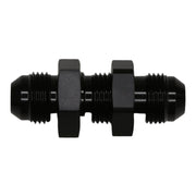 DeatschWerks 8AN Male Flare to 8AN Male Flare Bulkhead Adapter (Incl Nut) - Anodized Matte Black DeatschWerks Fittings