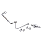 Edelbrock Dual Feed Line/Thunder Series Carb w/ Polished Fuel Filter Edelbrock Fuel Filters
