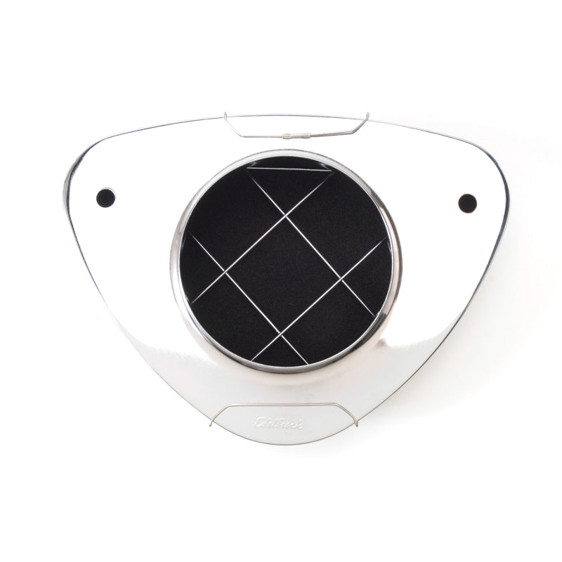 Edelbrock Air Cleaner Pro-Flo 1000 Series Triangular Steel Top 11 375In X 8 375In X 3In Chrome Edelbrock Air Filters - Universal Fit
