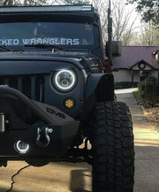 Oracle 7in High Powered LED Headlights - Black Bezel - ColorSHIFT 2.0 ORACLE Lighting Headlights