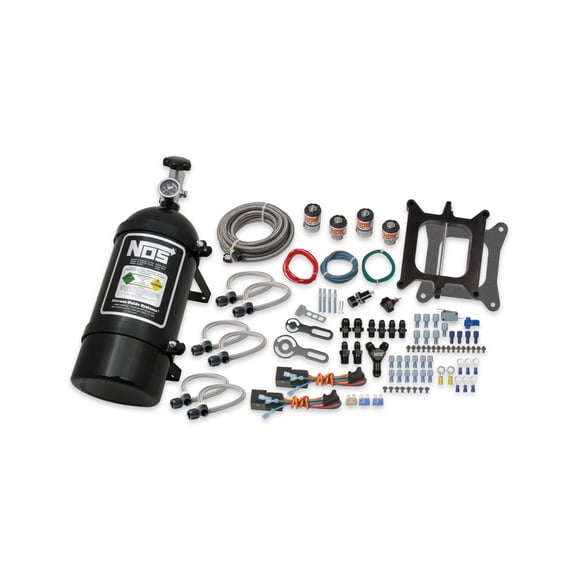 NOS Pro Two-Stage Wet Nitrous System for 4150 4-barrel Carburetor-Black 02301BNOS