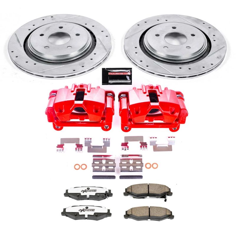 Power Stop 06-09 Cadillac XLR Rear Z26 Street Warrior Brake Kit w/Calipers PowerStop Brake Kits - Performance D&S