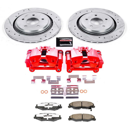 Power Stop 06-09 Cadillac XLR Rear Z26 Street Warrior Brake Kit w/Calipers PowerStop Brake Kits - Performance D&S