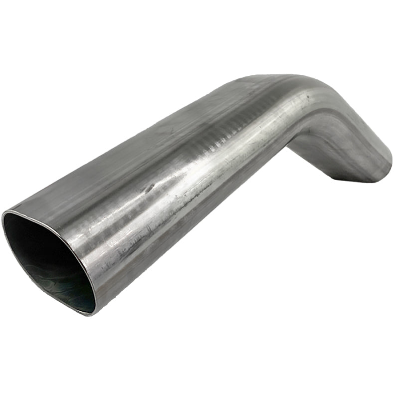 Granatelli 3in Oval Stainless Steel Vertical Radius 45 Deg bend 4.5in Bend Radius Tubing Granatelli Motor Sports Steel Tubing