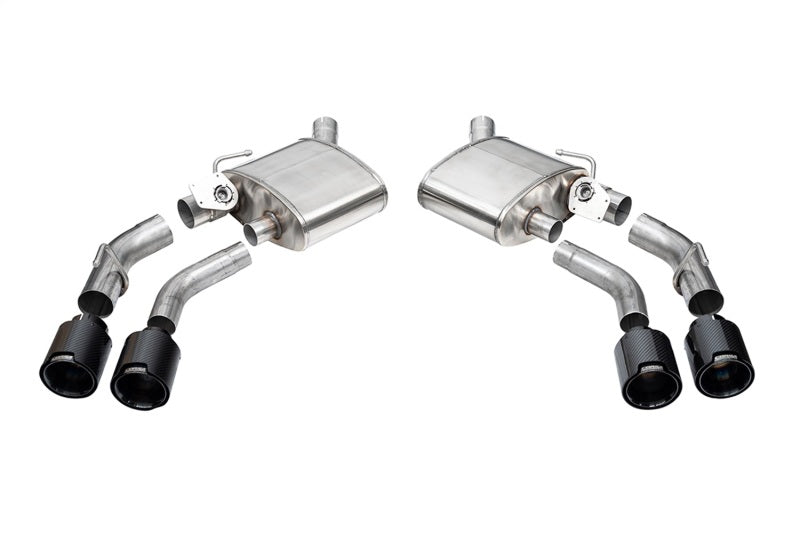 Corsa 2016-2024 Chevrolet Camaro SS / ZL1 Valved Axle-Back Exhaust w/ Black Carbon Fiber Quad Tips CORSA Performance Axle Back