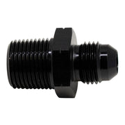 DeatschWerks 6AN Male Flare to 3/8in Male NPT Adapter - Anodized Matte Black DeatschWerks Fittings