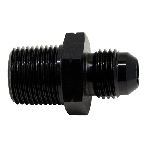 DeatschWerks 6AN Male Flare to 3/8in Male NPT Adapter - Anodized Matte Black DeatschWerks Fittings