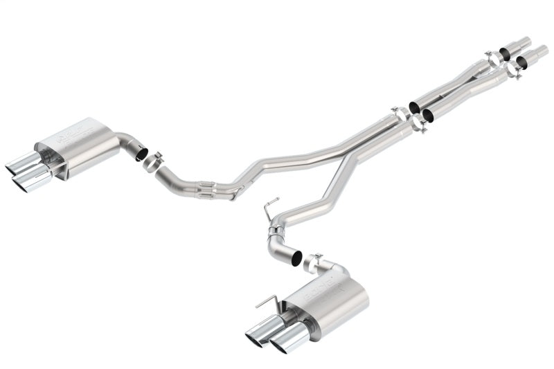 Borla 2018 Ford Mustang GT 5.0L AT/MT (w/o Valves) ATAK 3in Cat-Back Exhaust w/Polished Tips Borla Catback