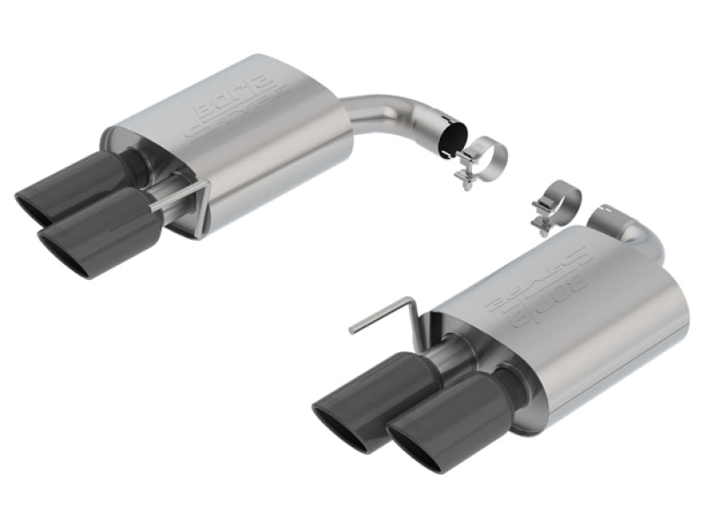 Borla 18-19 Ford Mustang GT 5.0L 2.5in S-Type Exhaust w/o Valves (Rear Section Only) - Black Chrome Borla Axle Back
